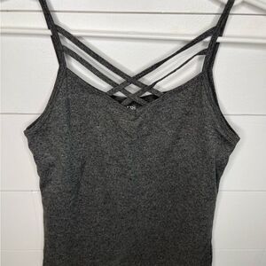 Epic Threads Gray Camisole with Criss-Cross Straps